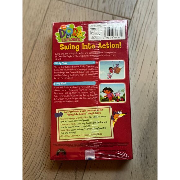 NOS Vintage Dora The Explorer VHS SEALED "Swing Into Action" Nick Jr Collectible - Picture 4 of 4